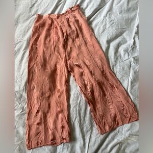 1930s 1940s Silky Pink Peach Pants | S/M